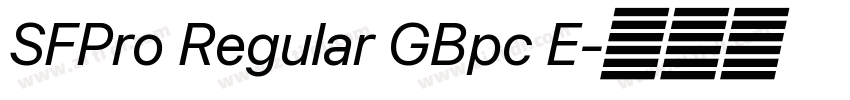 SFPro Regular GBpc E字体转换
